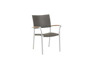 Ratana New Roma Stacking Arm Chair w/Durawood Arm