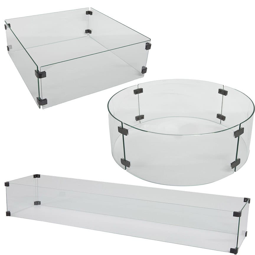 O.W. Lee Tempered Glass Fire Pit Burner Guard 19 DIA
