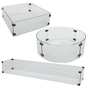 O.W. Lee Tempered Glass Fire Pit Burner Guard 19 DIA