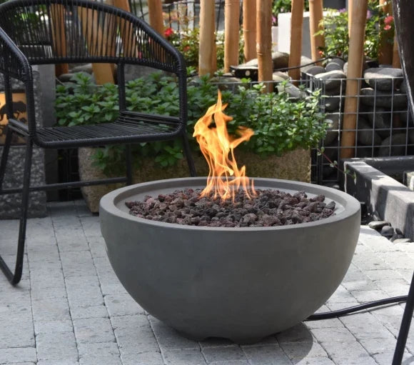 Elementi Nantucket fire bowl outdoors