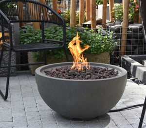 Elementi Nantucket fire bowl outdoors