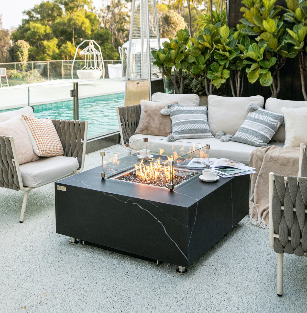Elementi Sofia Porcelain Fire Table
