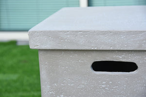 Elementi Square Tank Cover w/Removable Lid - Textured
