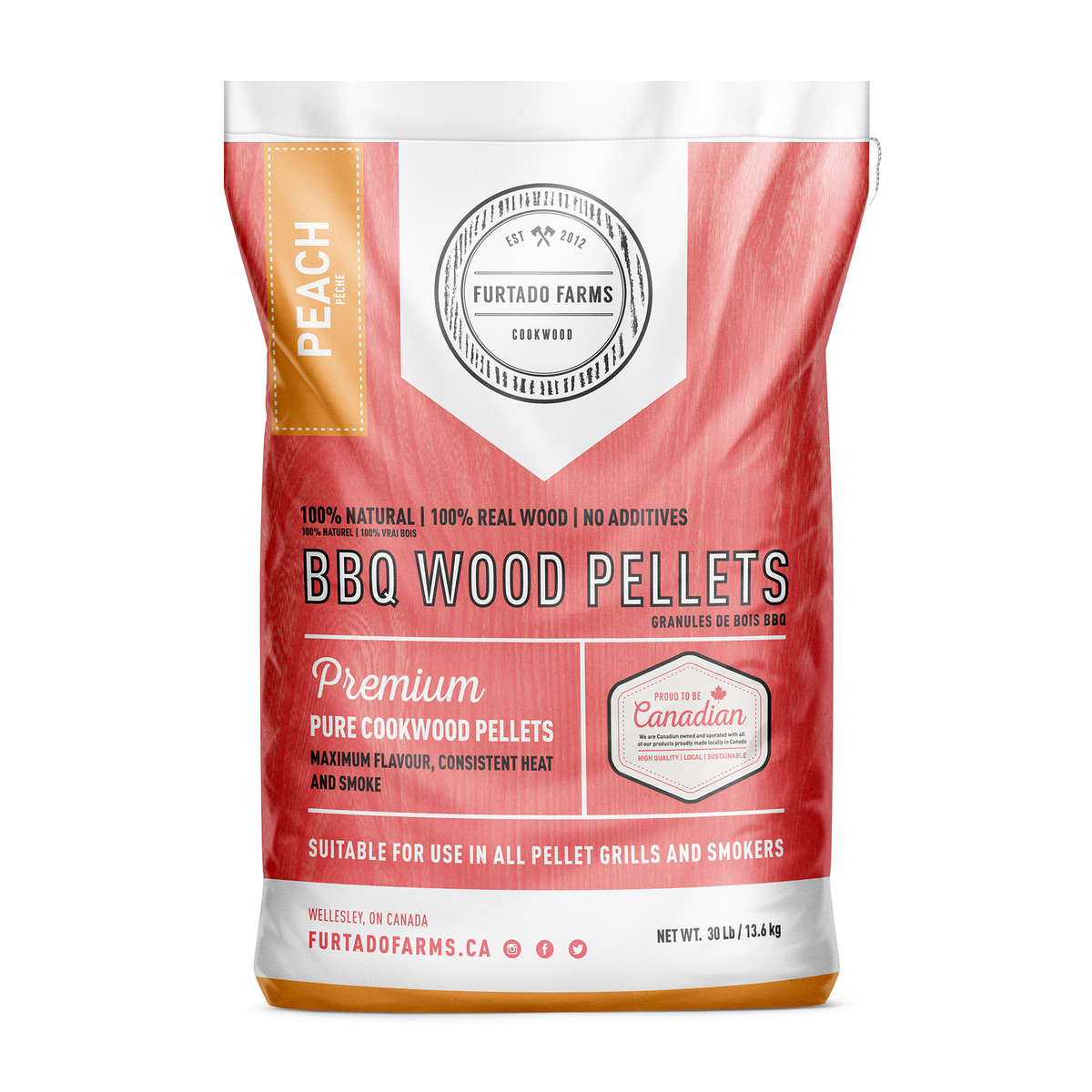 Furtado Farms Peach Pellets (30 lb)