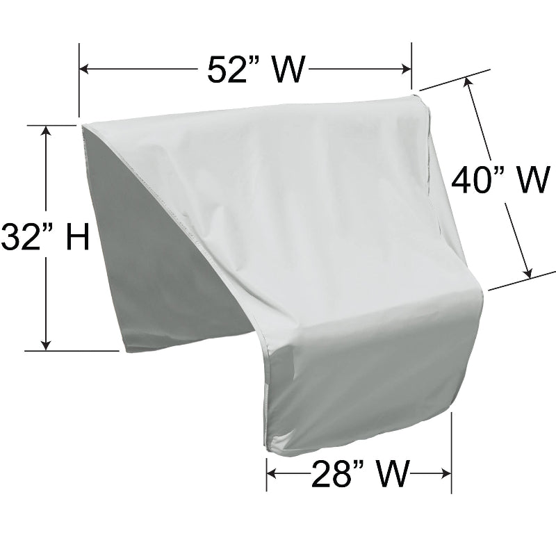 Zip-Together Sectional Cover - Curved, Wedge End Sectional (Left Facing)