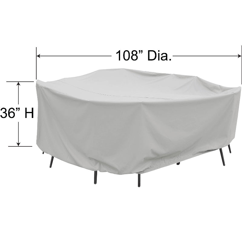 Dining Set Cover, 60" Round/Square Table & Chairs (108" Dia. x 36"H)