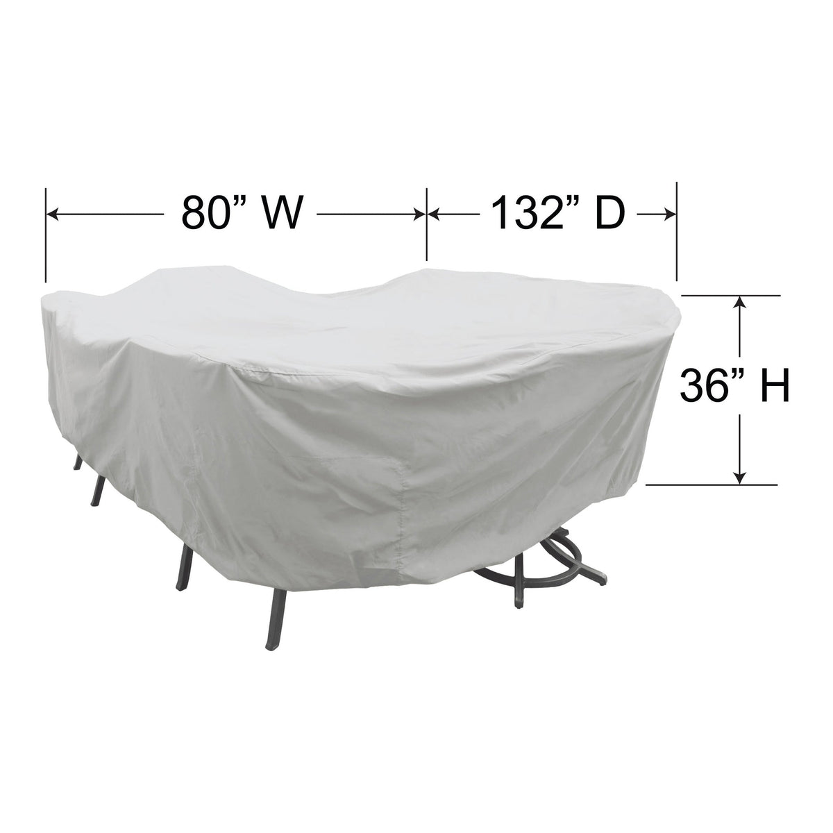 Treasure Garden Large Oval Rectangle Table Chairs Cover