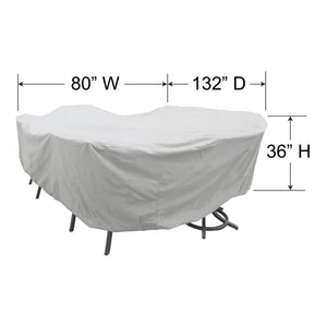 Treasure Garden Large Oval Rectangle Table Chairs Cover