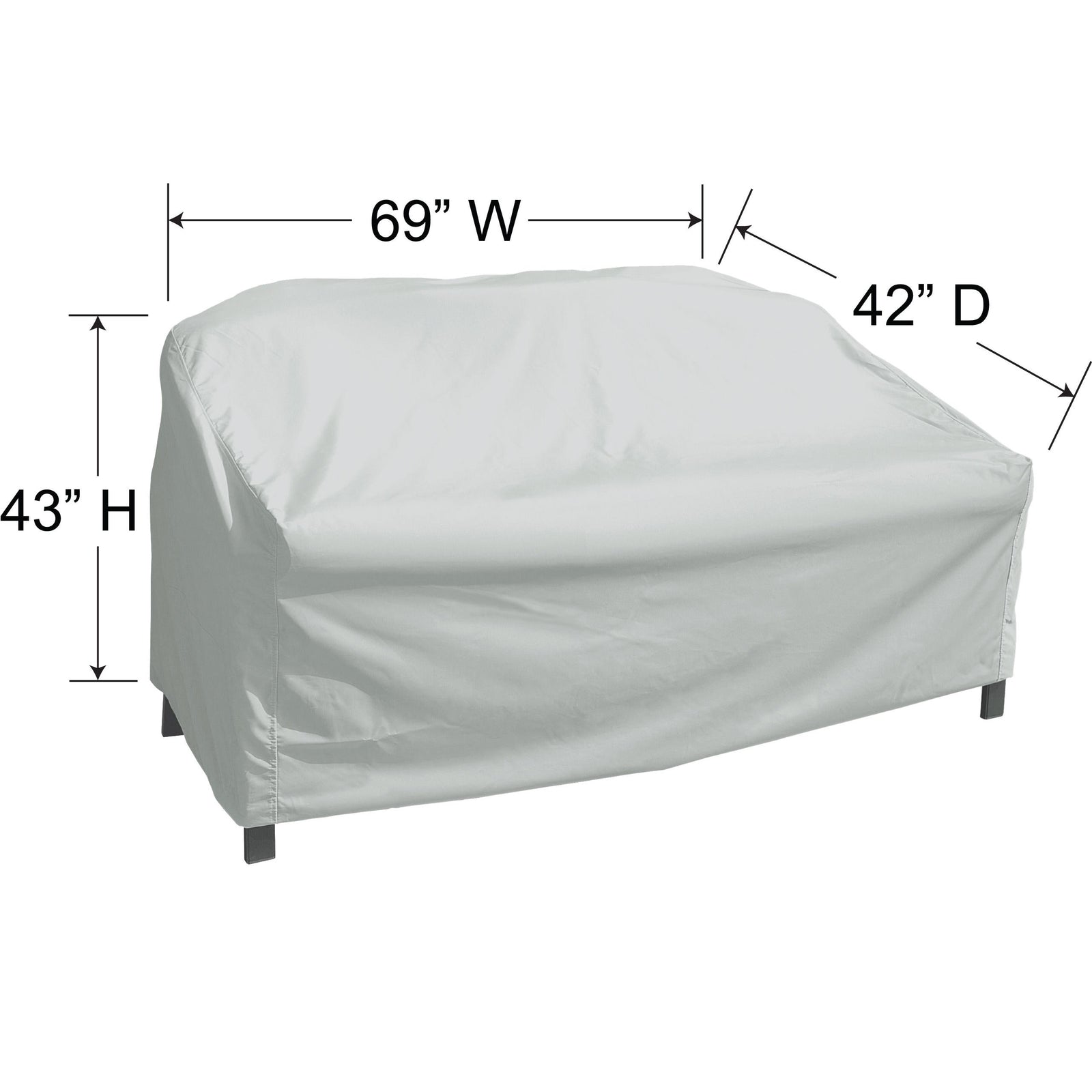 Loveseat Cover, 69"W x 42"D x 43"H