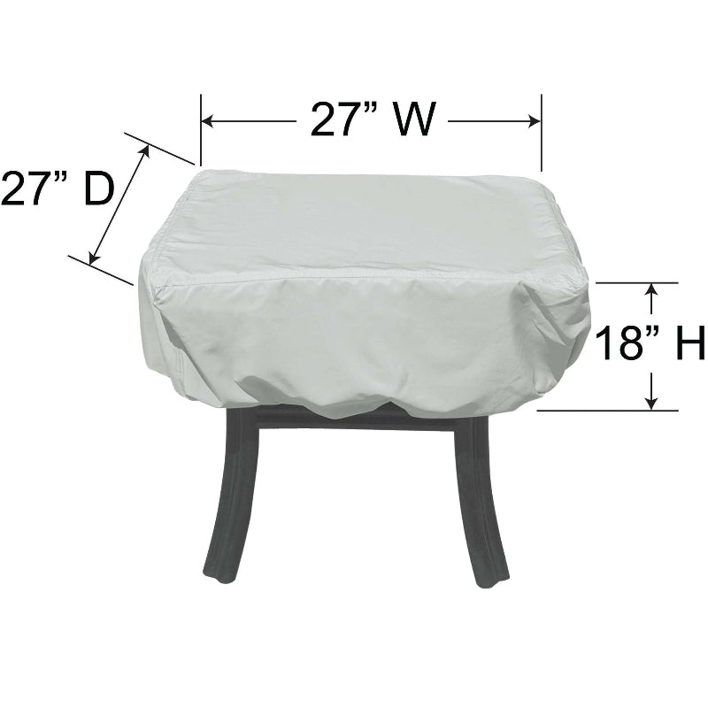 Small Table, Fire Table, Ottoman Cover, 27" W x 27" D x 18" H