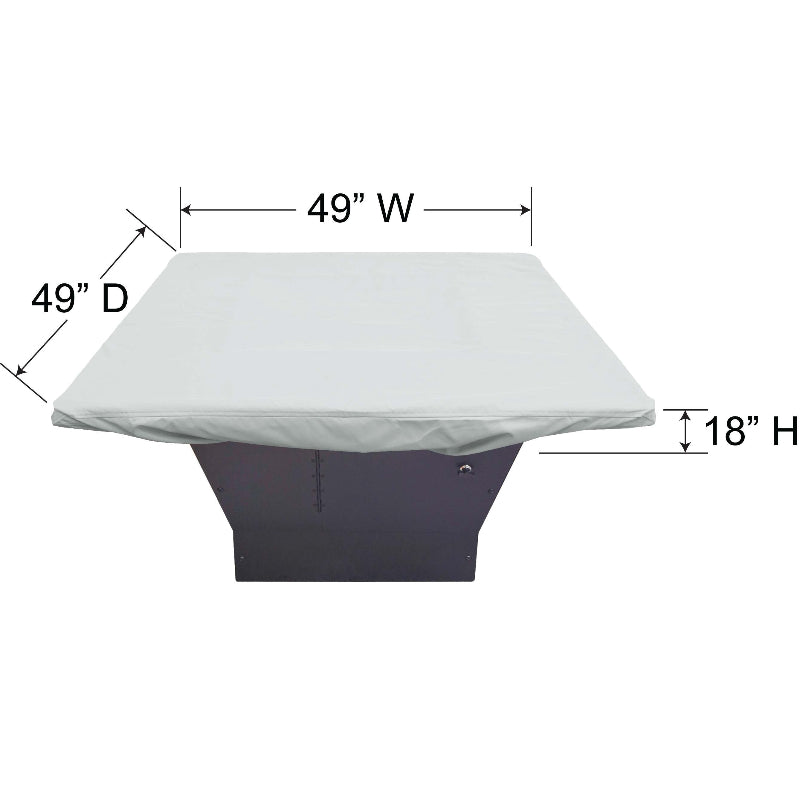 Fire Table Cover, 49" W x 49" D x 18" H