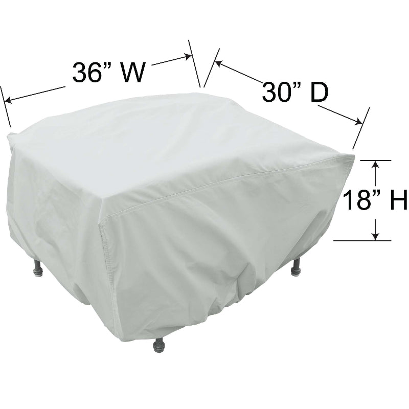 Small Table, Fire Table, Ottoman Cover, 36" W x 30" D x 18" H
