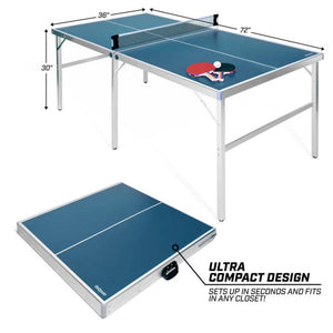 GoSports MidSize Indoor/Outdoor Table Tennis Game Set