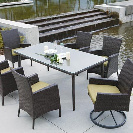 Ratana Palm Harbor 71 x 38 Rectangular Dining Table with Glass