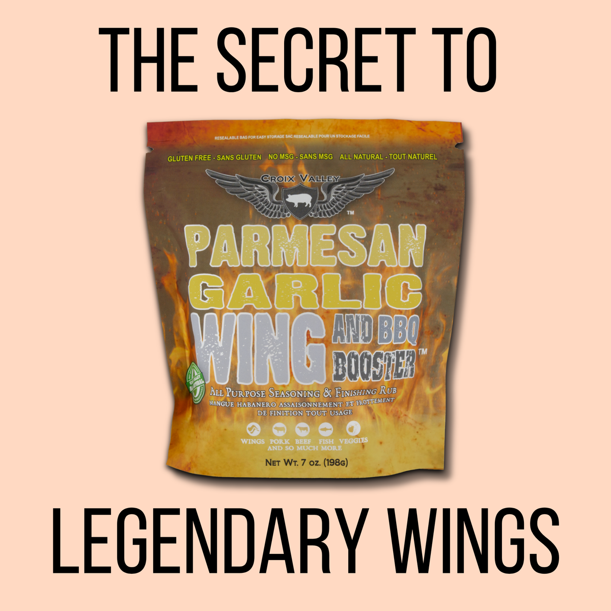 Croix Valley Parmesan Garlic Wing and BBQ Booster - Croix Valley