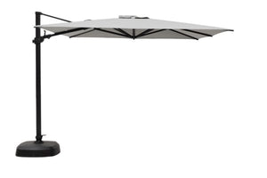 Ratana 10' Square Cantilever Alum Umbrella, Single Vent w/Canopy & Granite Base
