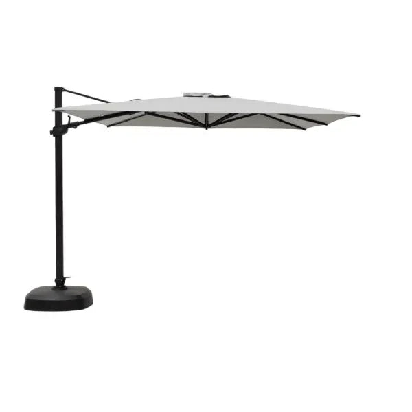 10' Square Cantilever Alum Umbrella, Single Vent w/Canopy & Granite Base