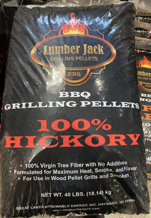 Lumberjack 100% Hickory BBQ Pellets 40lb