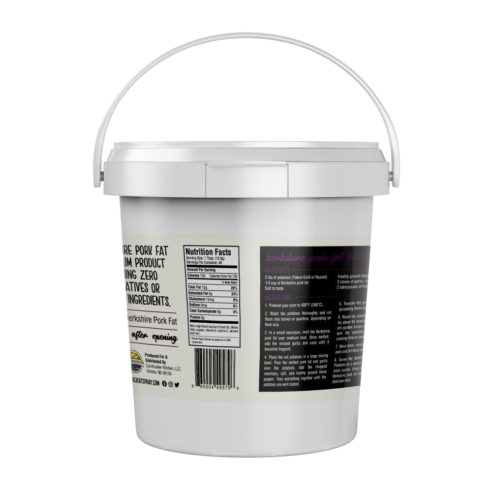Cornhusker Kitchen Berkshire Pork Lard back label