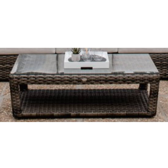 Portfino Rectangular Coffee Table w/Clear Glass
