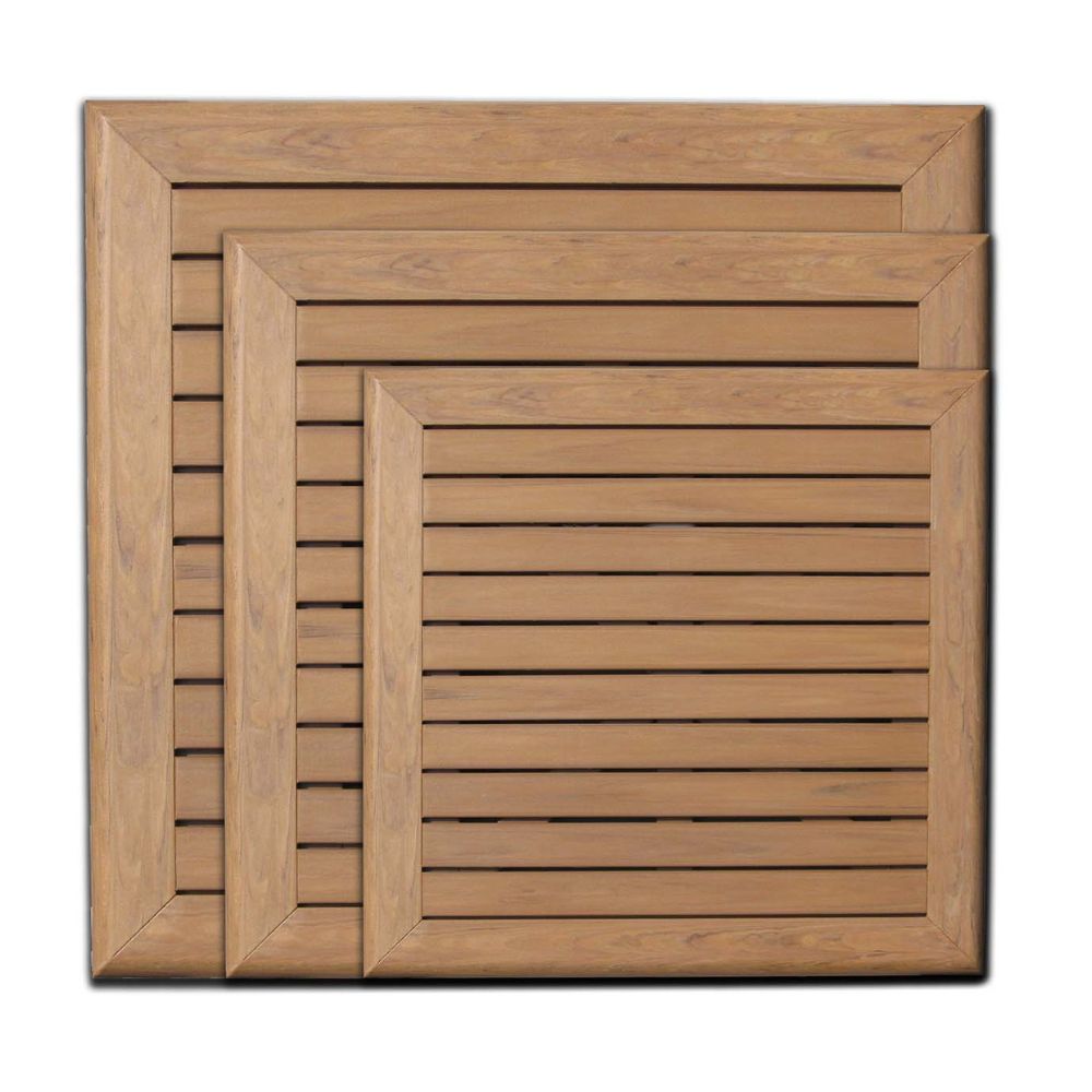 Ratana 24″ x 24 Sq Teak Everrawood Table Top W/UH