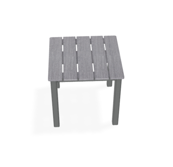 Rustic Polymer End Table - Grey