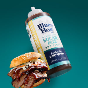 Blues Hog Champions' Blend Sugar Free on food