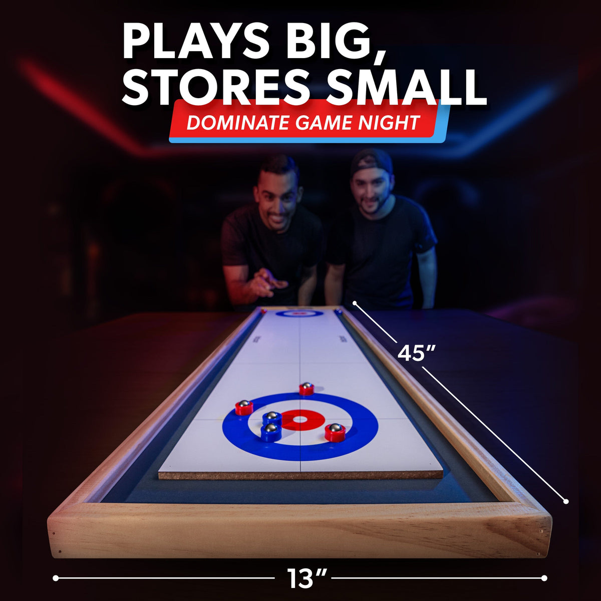 GoSports 2-in-1 shuffleboard and curling game