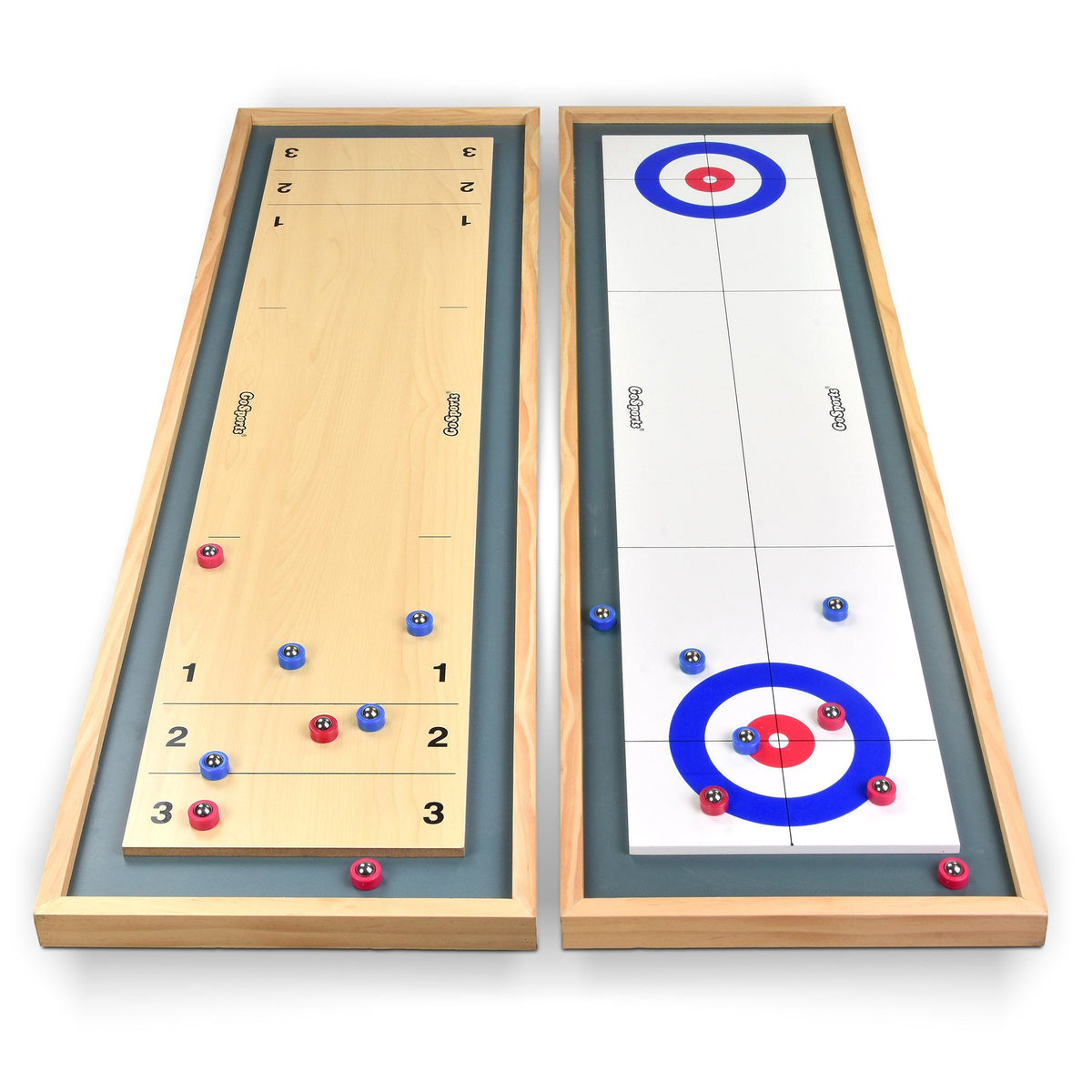 GoSports Shuffleboard and Curling 2-in-1 Board Game