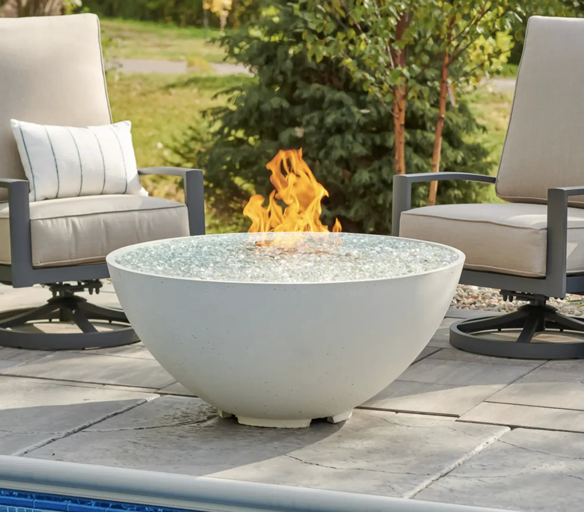Outdoor Greatroom Cove Edge Round Gas Fire Pit Bowl 42