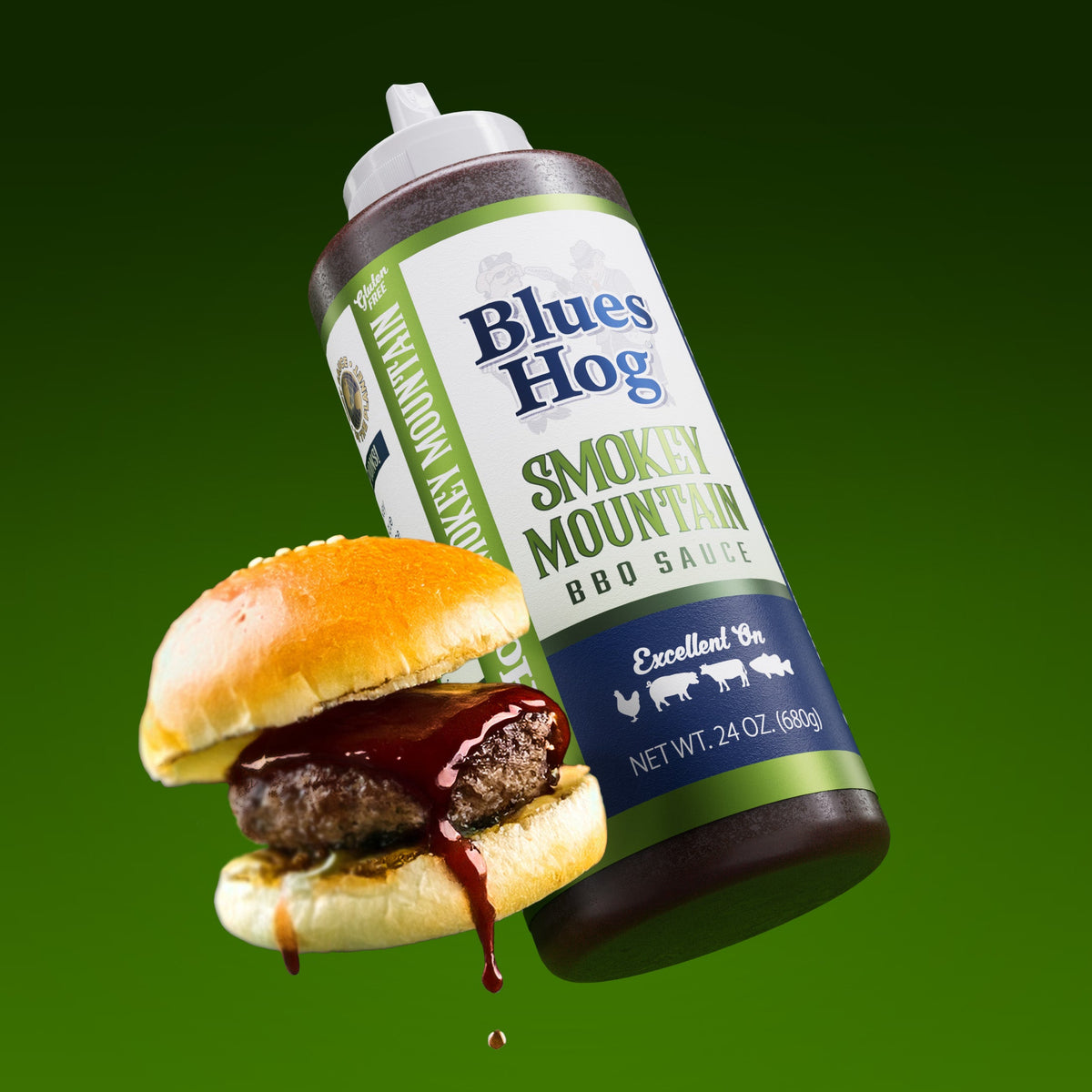 Blues Hog Smokey Mountain BBQ Sauce on food