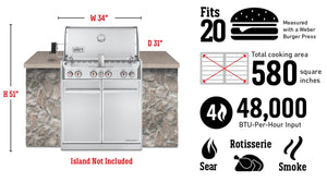 Weber Summit S-460 Built-In Gas Grill (Natural Gas)