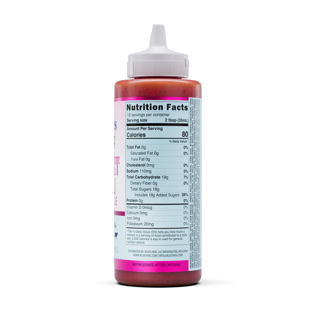 Blues Hog Sweet Chili Sauce nutrition panel