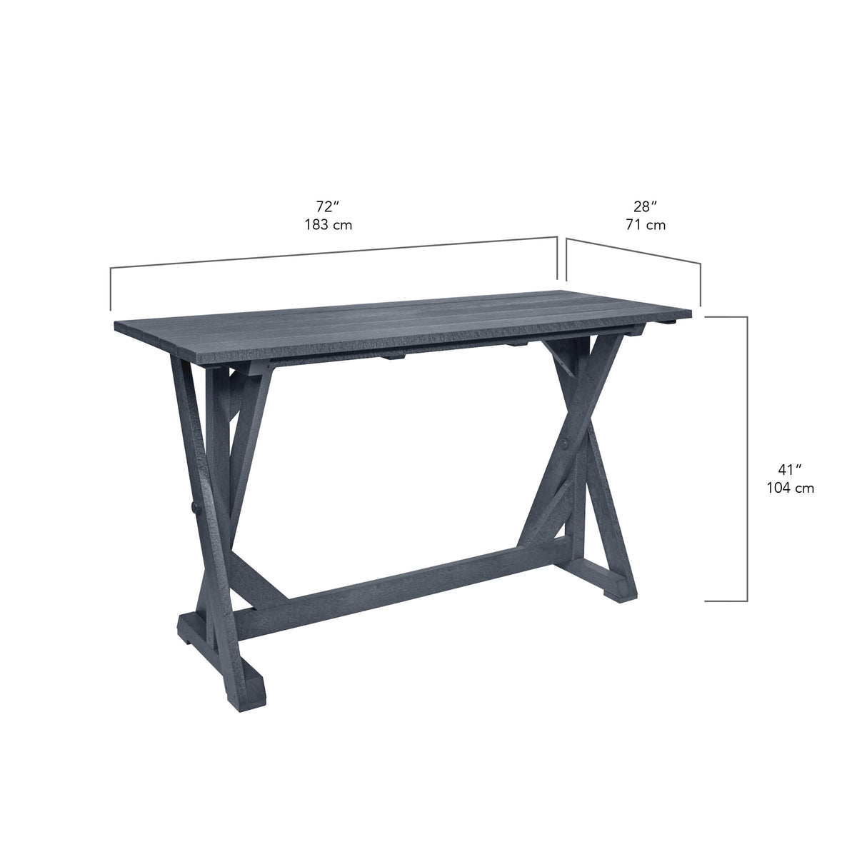 T202 72" Harvest Bar Table