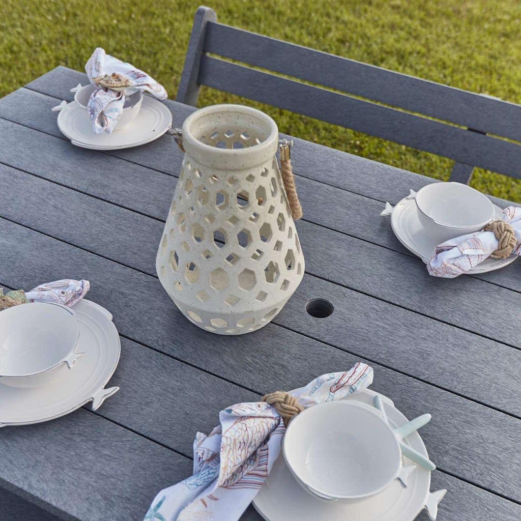 T203 Harvest Wide Dining Table w/2" Umbrella Hole