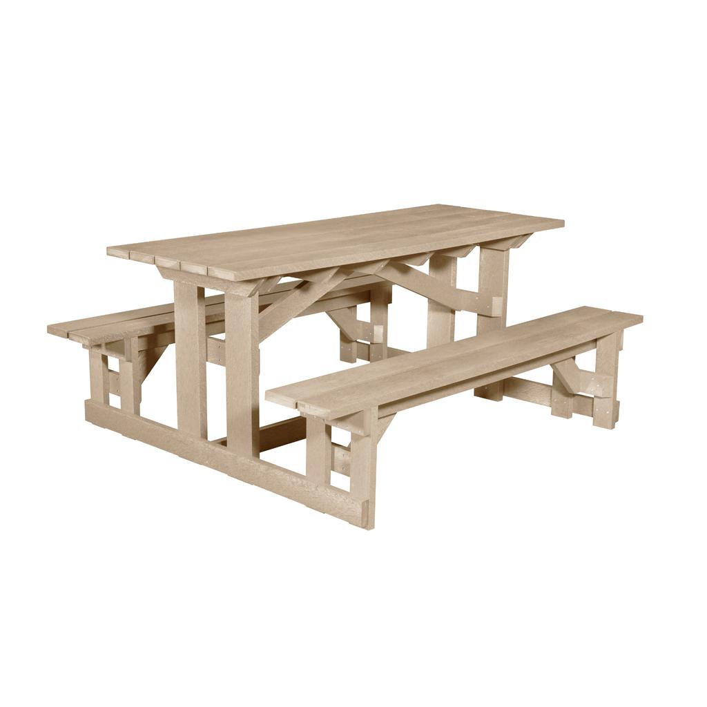 T52 72" Rectangular Picnic Table