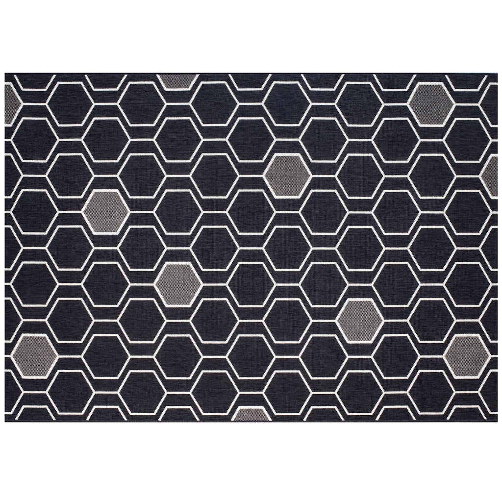 Geo Black Outdoor Rug