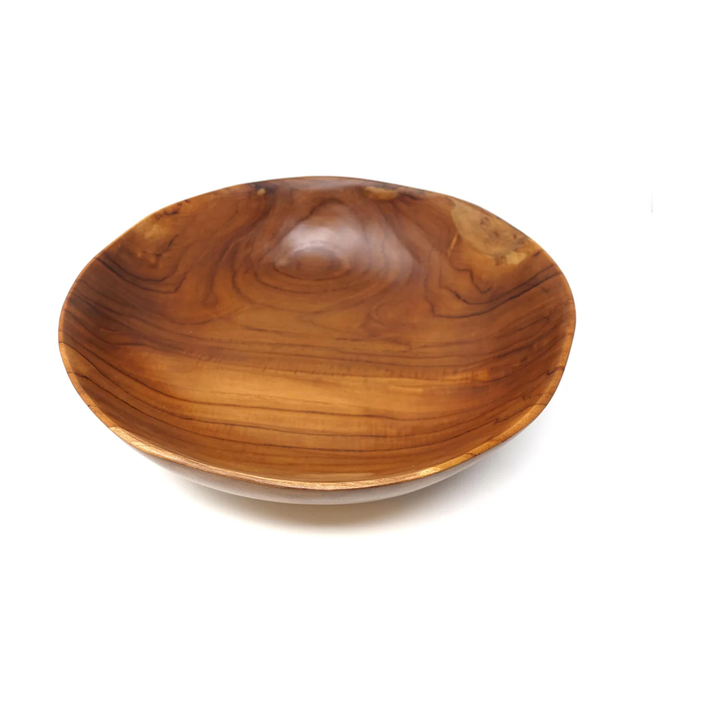 Natural Large Salad Bowl – 12" Teak