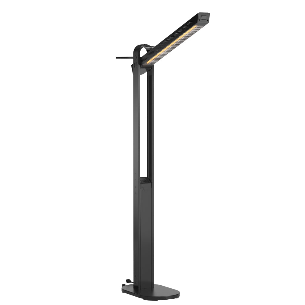1500W Electric Patio Heater w/Swing Arm - Black