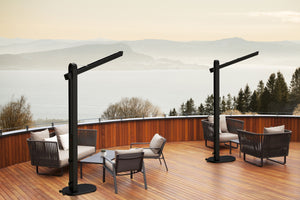 1500W Electric Patio Heater w/Swing Arm - Black
