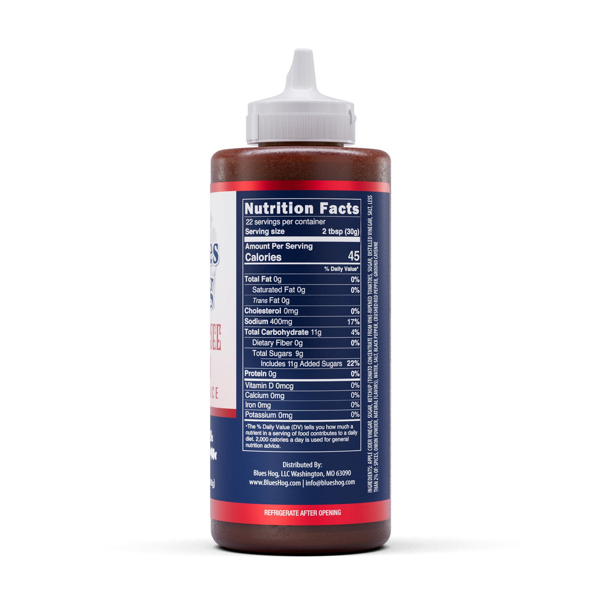 Blues Hog Tennessee Red Sauce nutrition panel