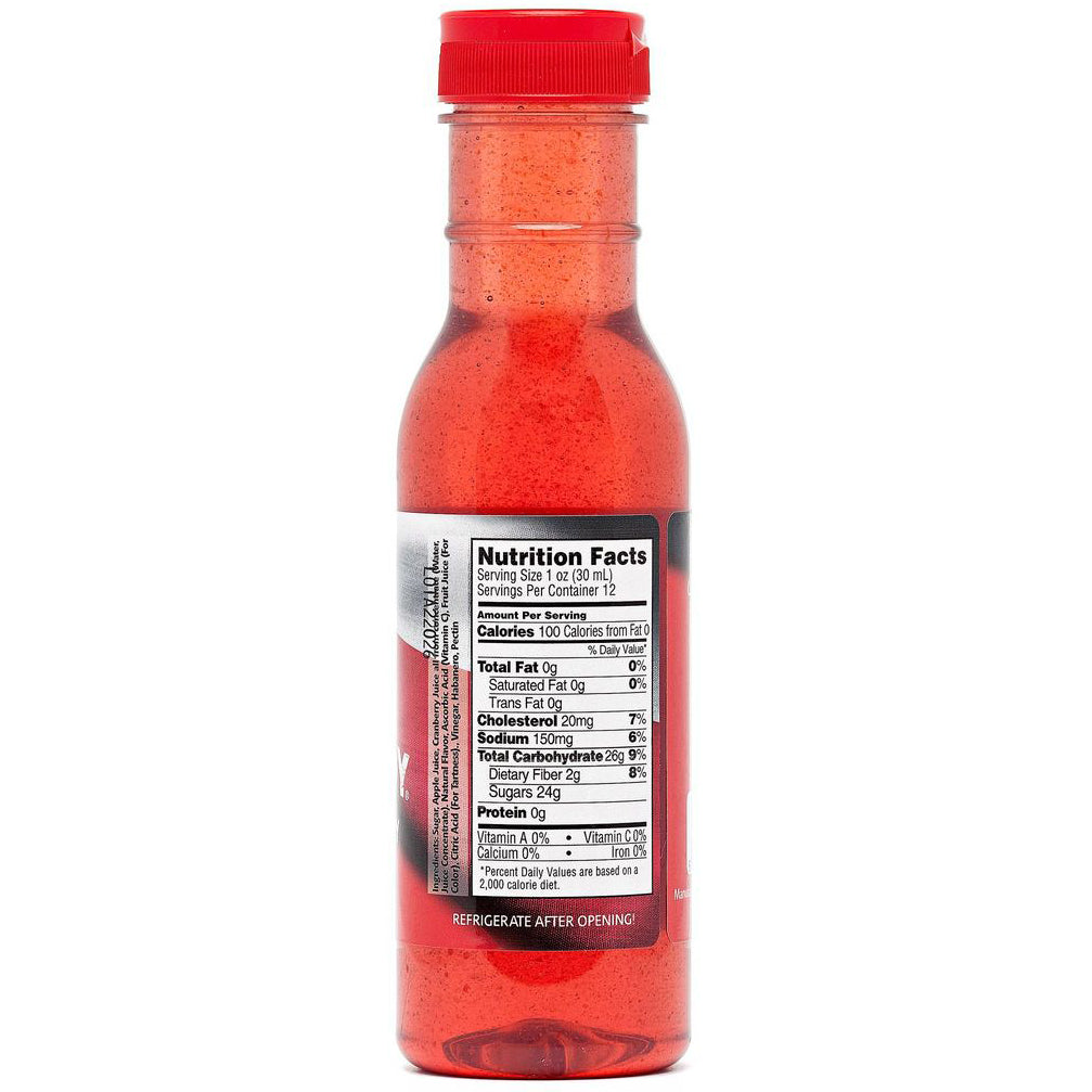 Apple Cranberry Habanero Rib Candy nutrition facts label