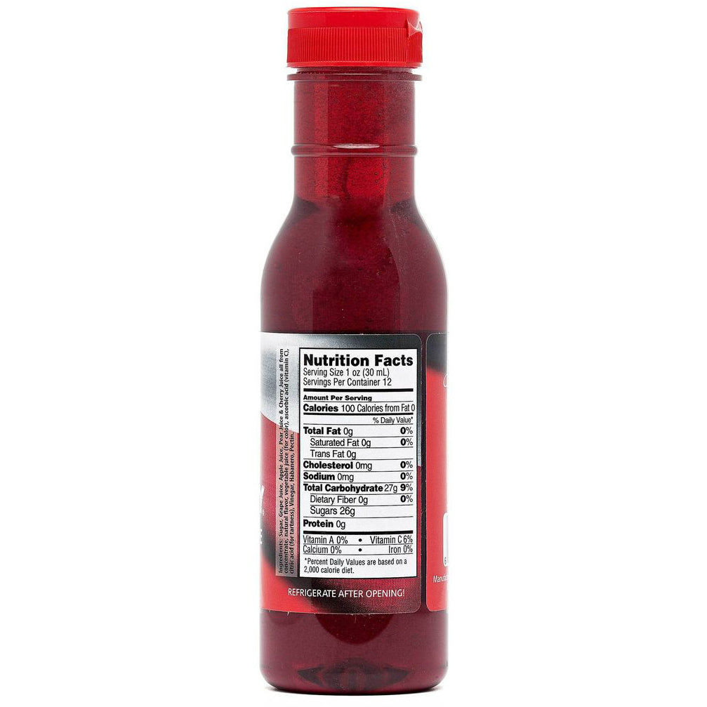 Black Cherry & Grape Habanero Rib Candy nutrition facts label