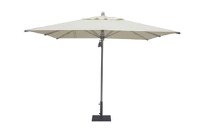 Ratana 10' Square Cantilever Alum Umbrella, Single Vent w/Canopy & Granite Base