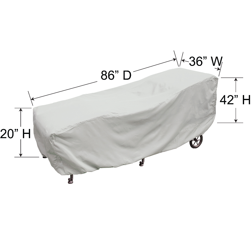 Chaise Cover, 36" W x 86" D x 42" H