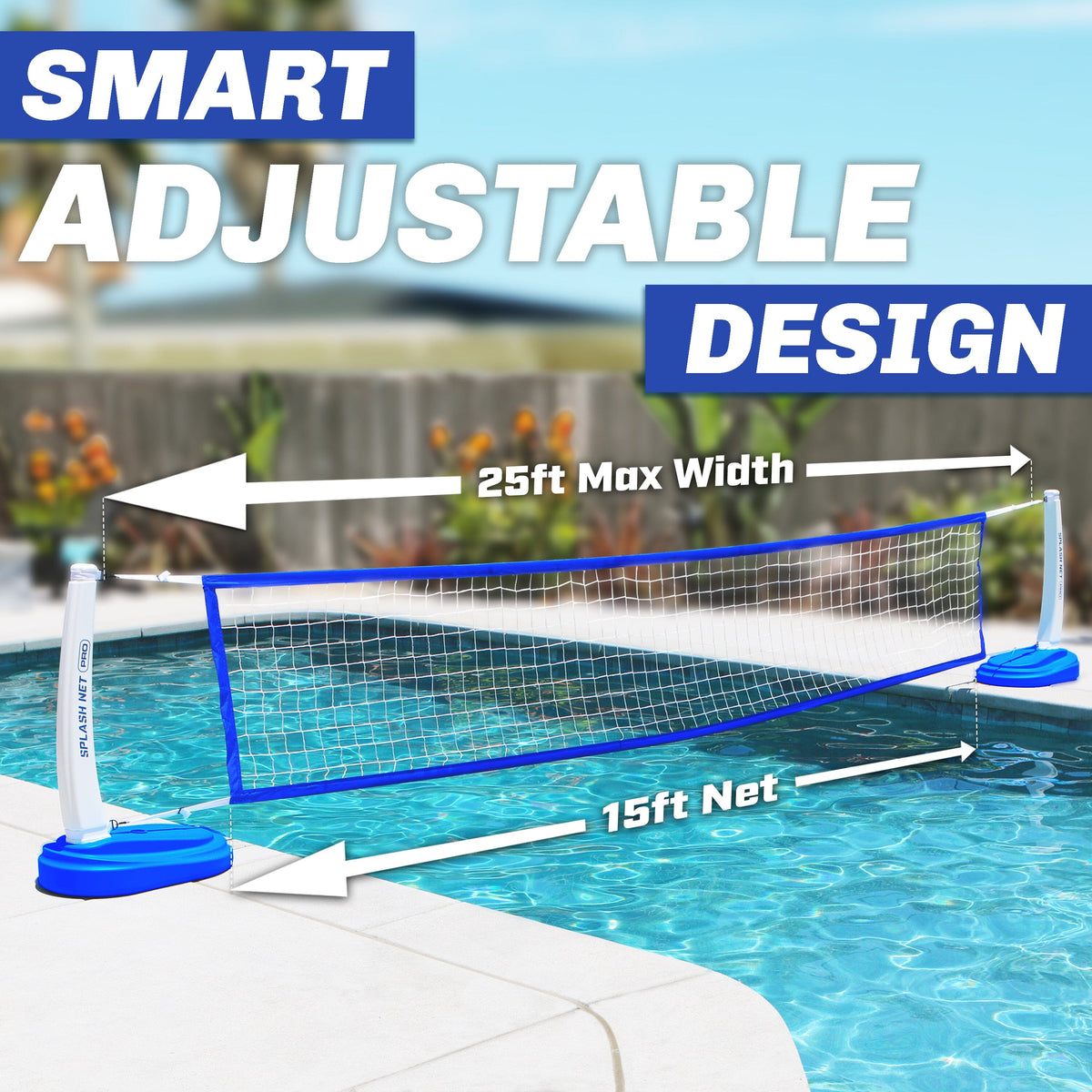 GoSports Splash Net Pro pool volleyball blue