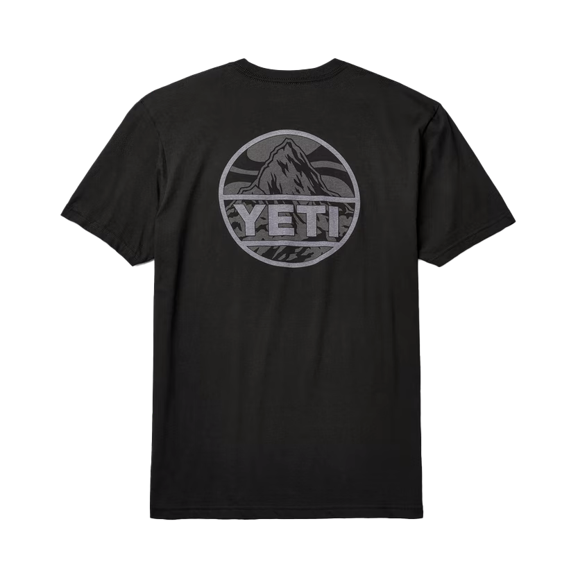Yeti Mountain Badge T-Shirt Black