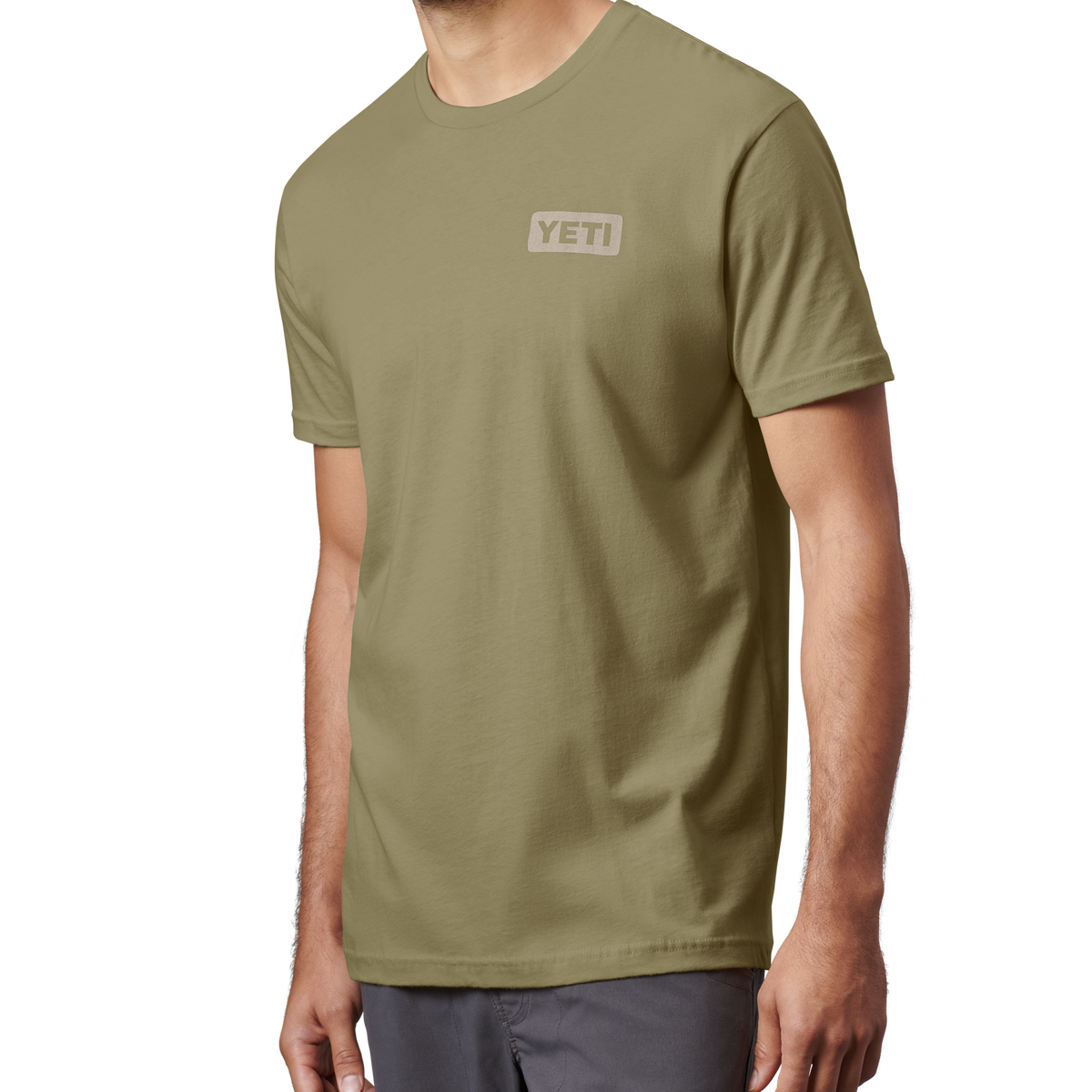 Yeti Antler Badge T-Shirt Military Green