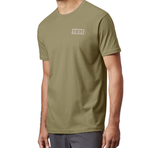 Yeti Antler Badge T-Shirt Military Green