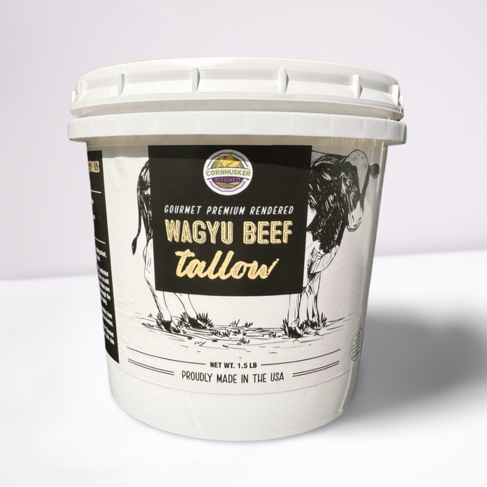 Cornhusker Kitchen Premium Rendered Wagyu Beef Tallow Tub 1.5lbs